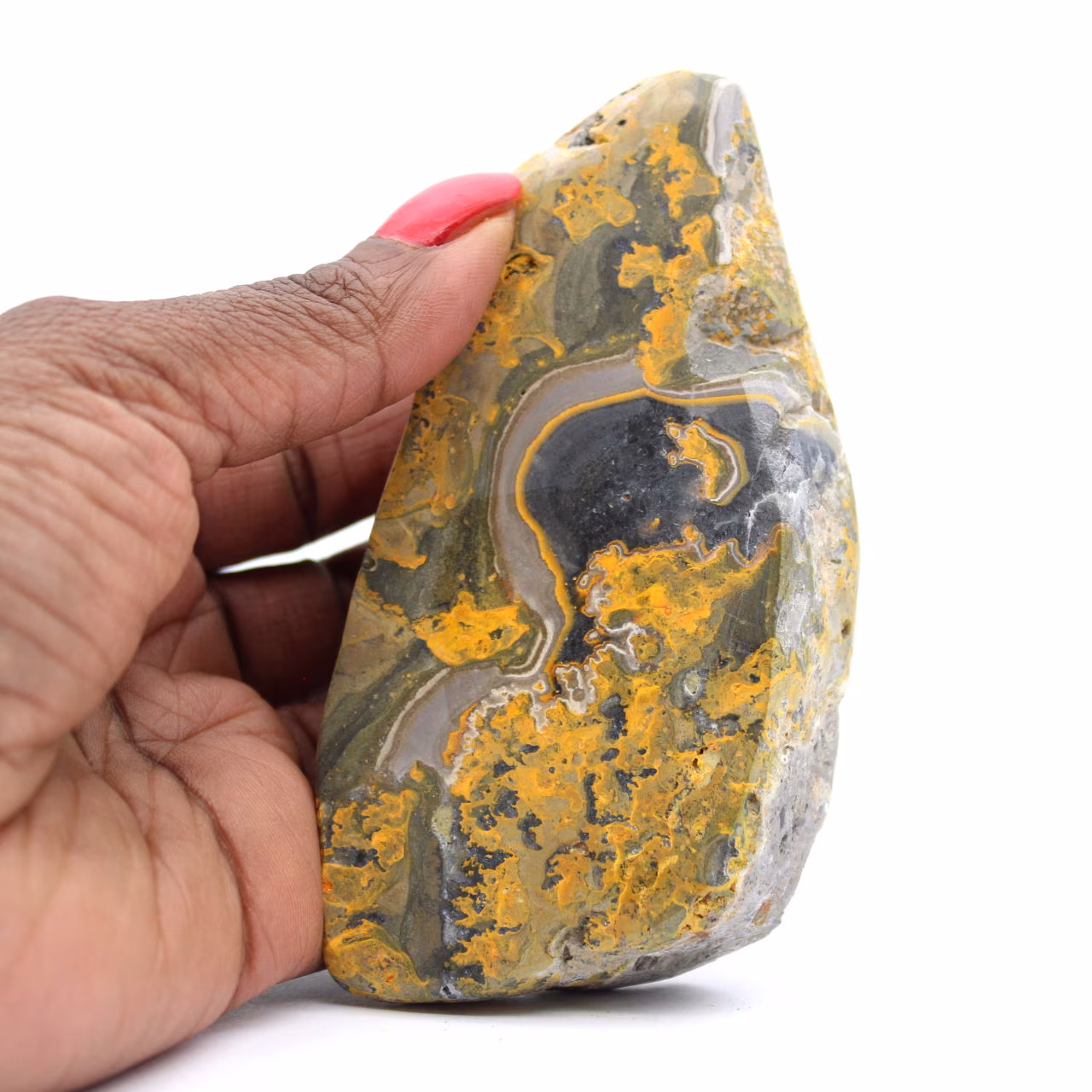Polished Bumblebee Jasper: Indonesian Collectible Ornament