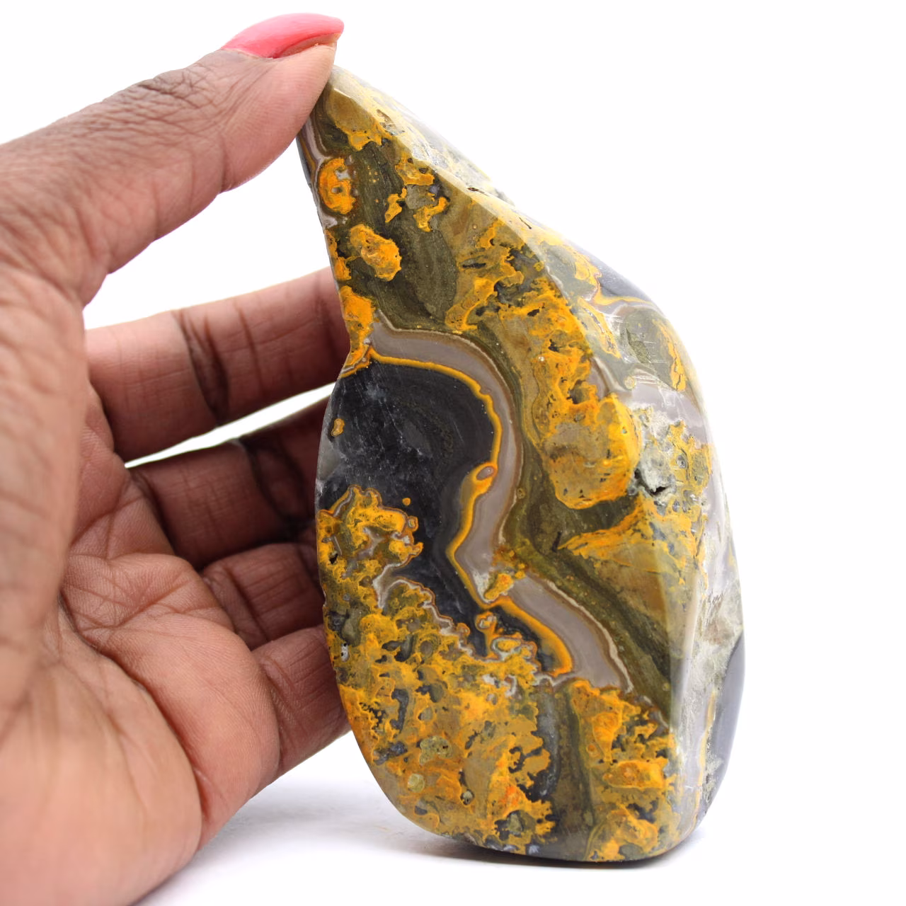 Polished Bumblebee Jasper: Mineralogical Specimen from Indonesia