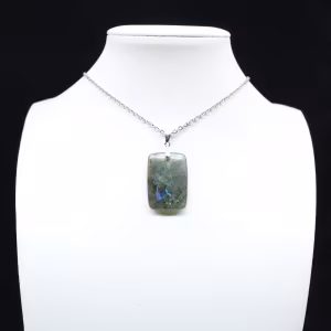 Labradorite rectangular pendant