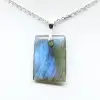 Labradorite rectangular pendant - 1