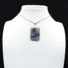 Labradorite rectangular pendant - 3
