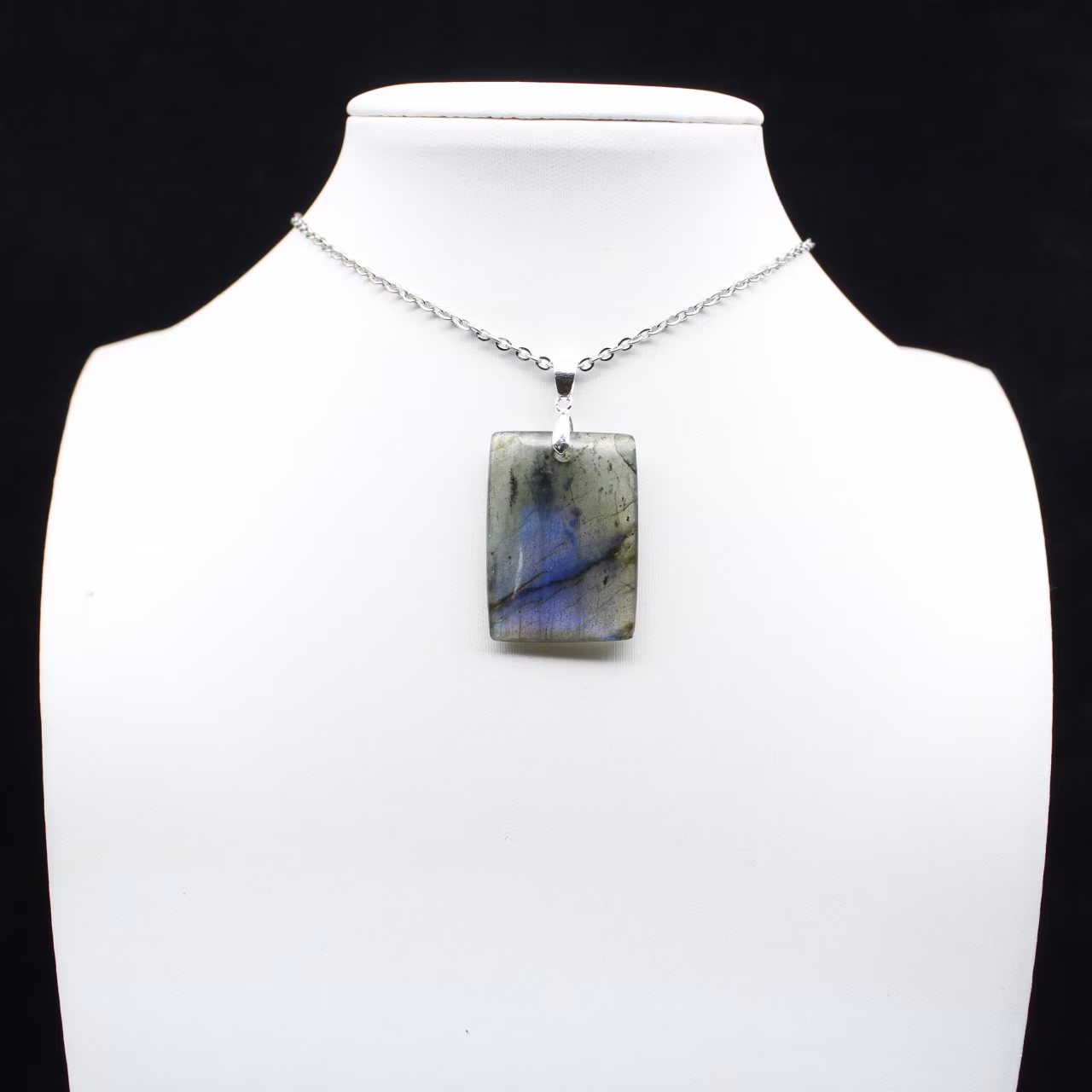 Labradorite rectangular pendant