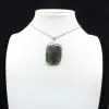 Labradorite rectangular pendant - 0