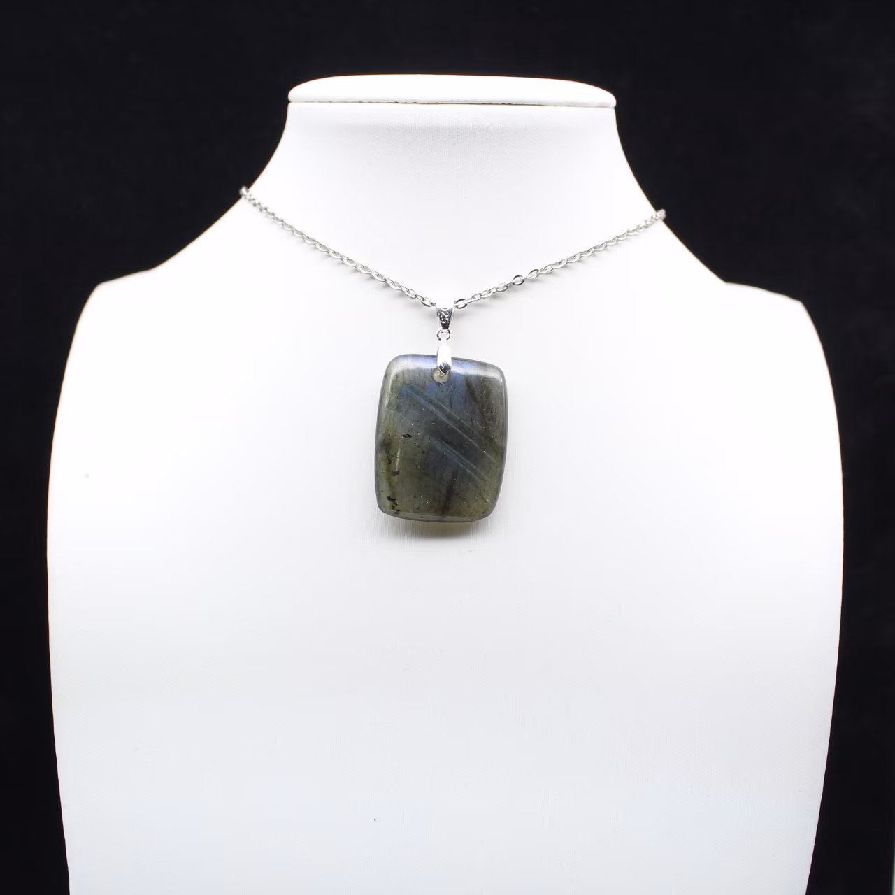 Labradorite rectangular pendant