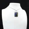 Labradorite rectangular pendant - 0
