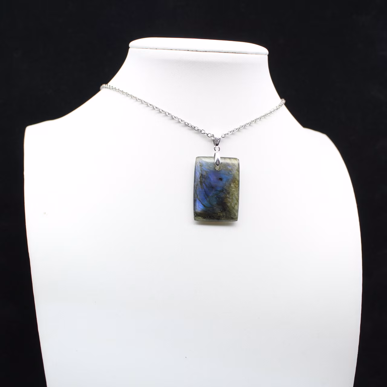 Labradorite rectangular pendant