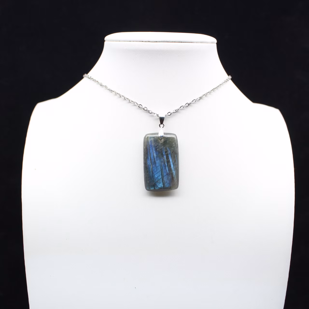 Labradorite rectangular pendant