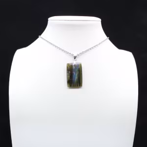Labradorite rectangular pendant