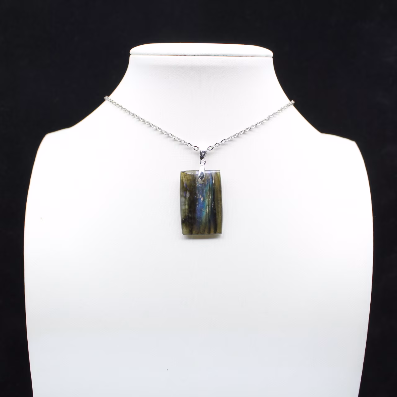 Labradorite rectangular pendant