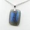 Labradorite rectangular pendant - 1