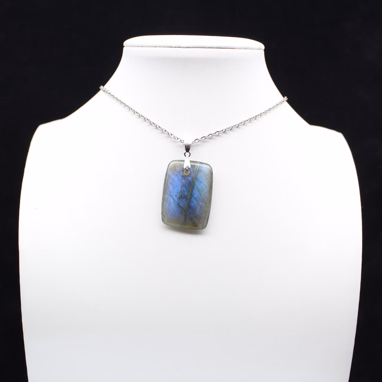 Labradorite rectangular pendant