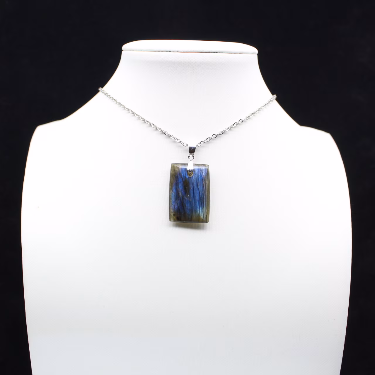 Labradorite rectangular pendant