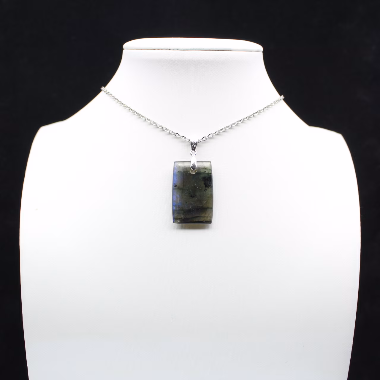 Labradorite rectangular pendant