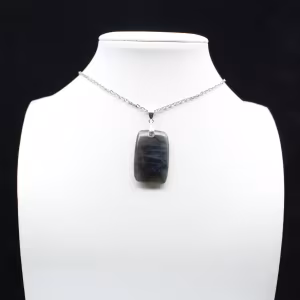 Labradorite rectangular pendant