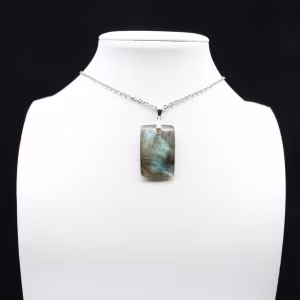 Labradorite rectangular pendant