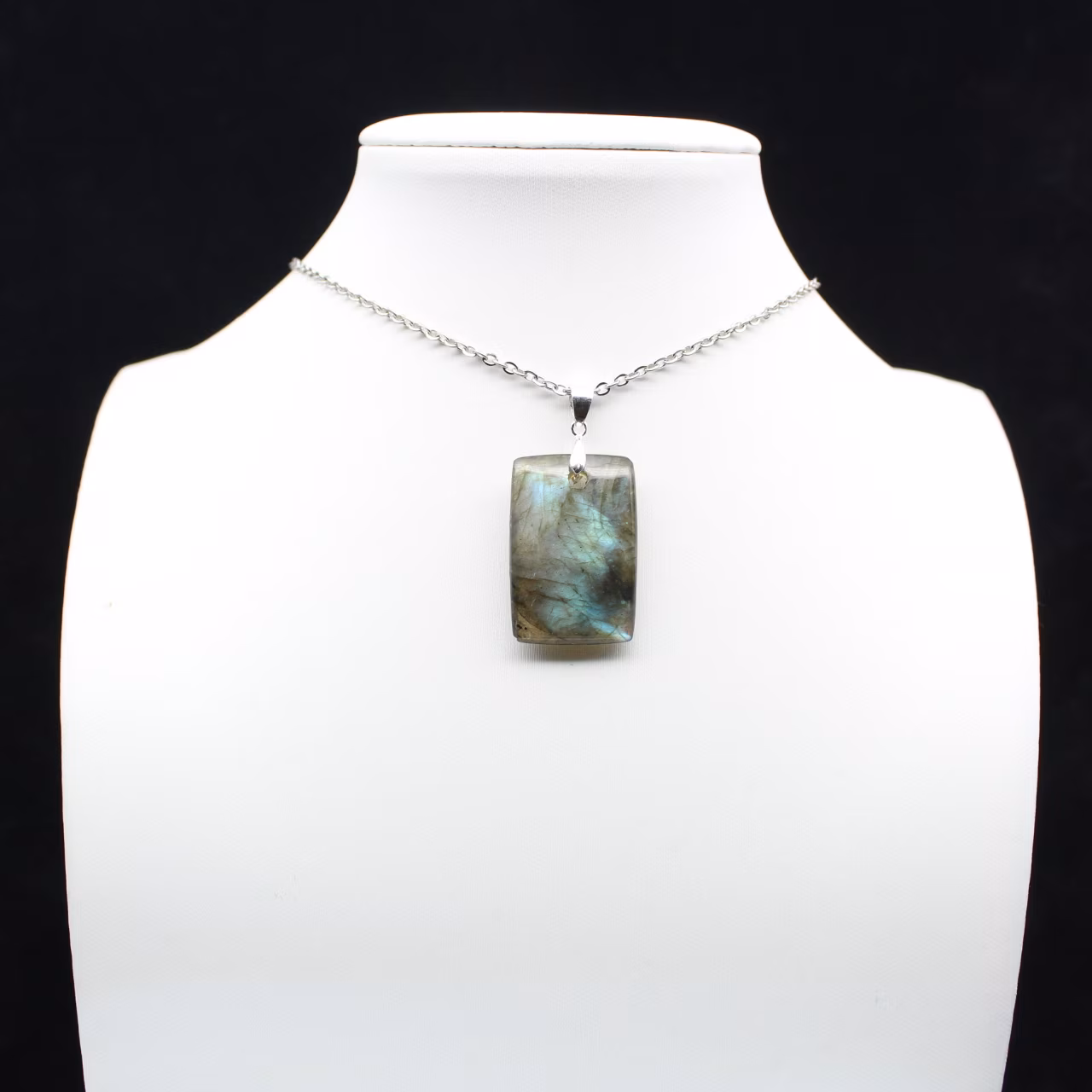 Labradorite rectangular pendant