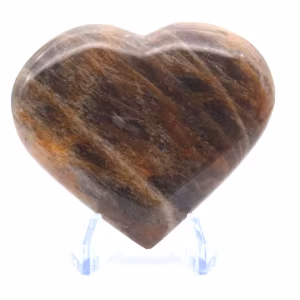 Black Moonstone Heart