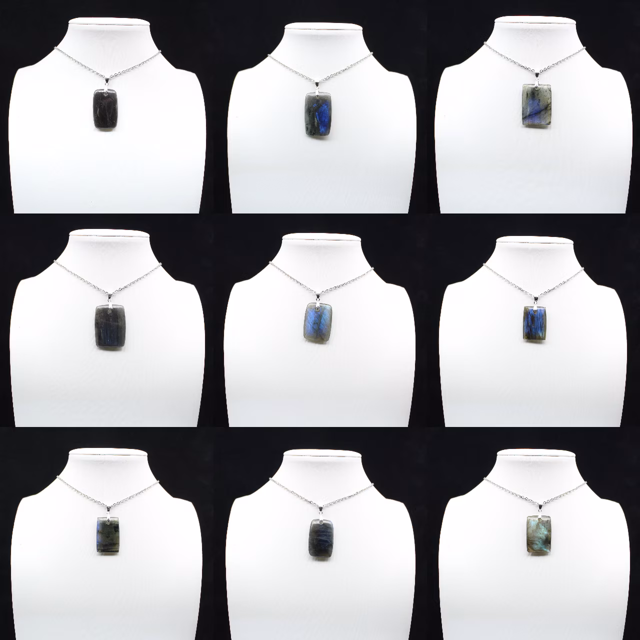 Labradorite rectangular pendant