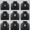 Teardrop Flower Agate Pendant - 0