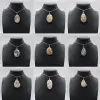 Oval Flower Agate Pendant - 0