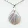 Banded agate pendant - 1