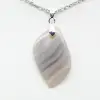 Banded agate pendant - 1