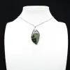 Kambamba Jasper Leaf Pendant - 0