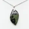 Kambamba Jasper Leaf Pendant - 1