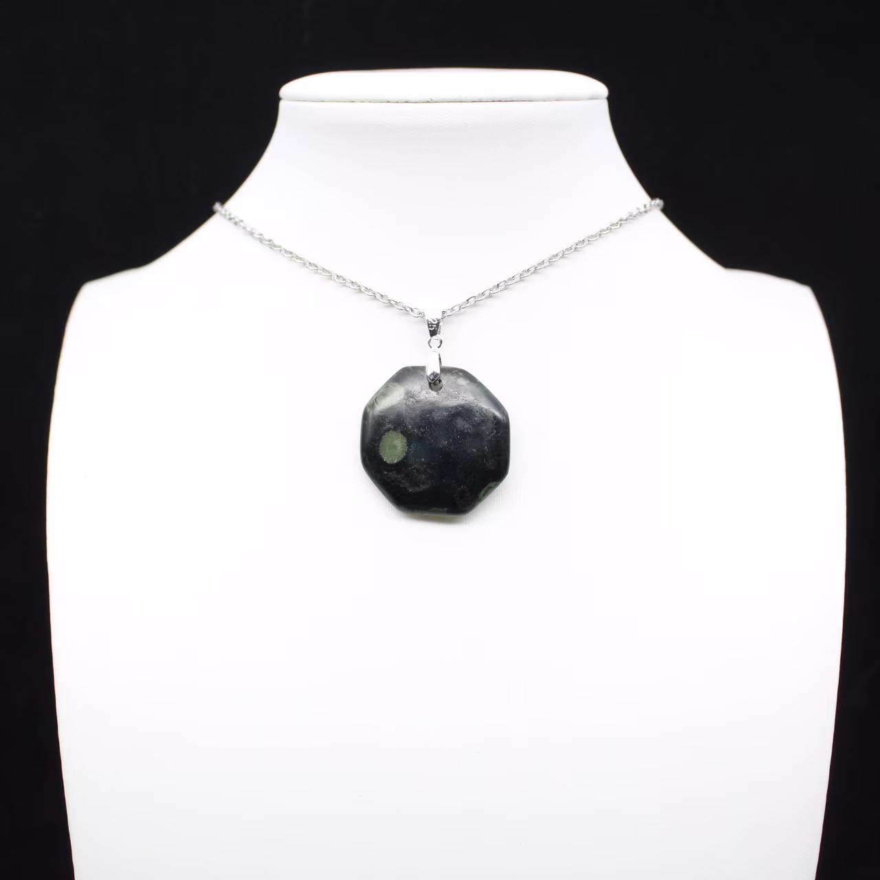 Octagon shaped Kambamba Jasper pendant