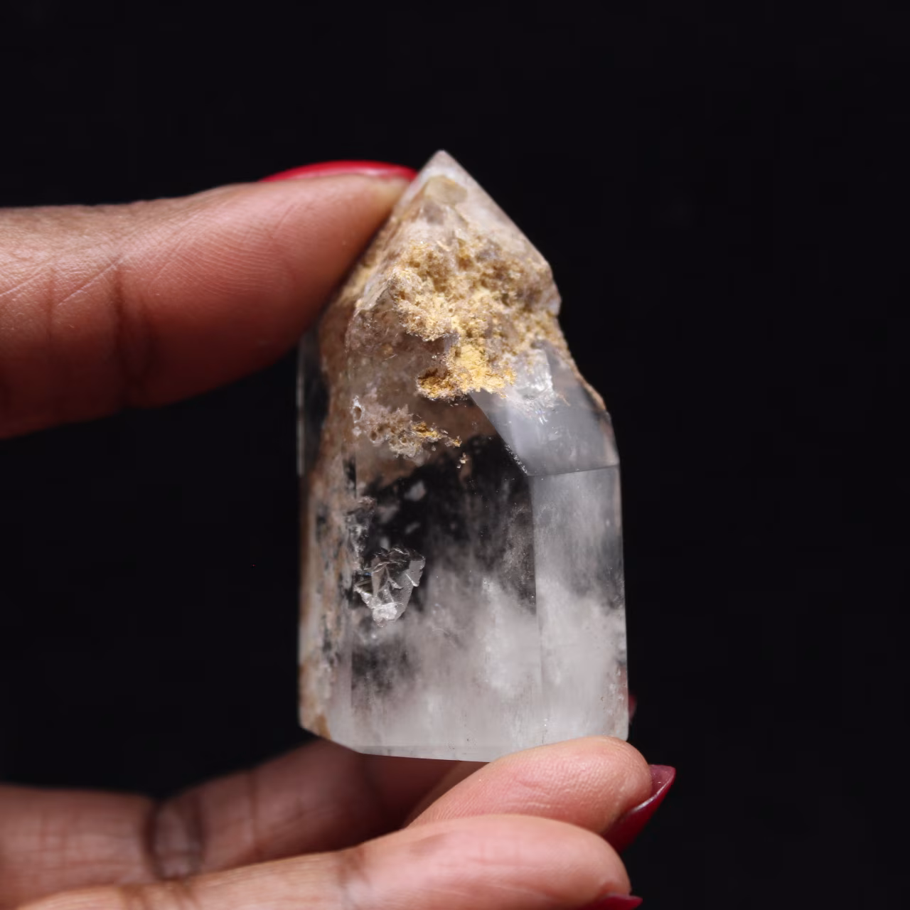 Quartz prism with inclusion