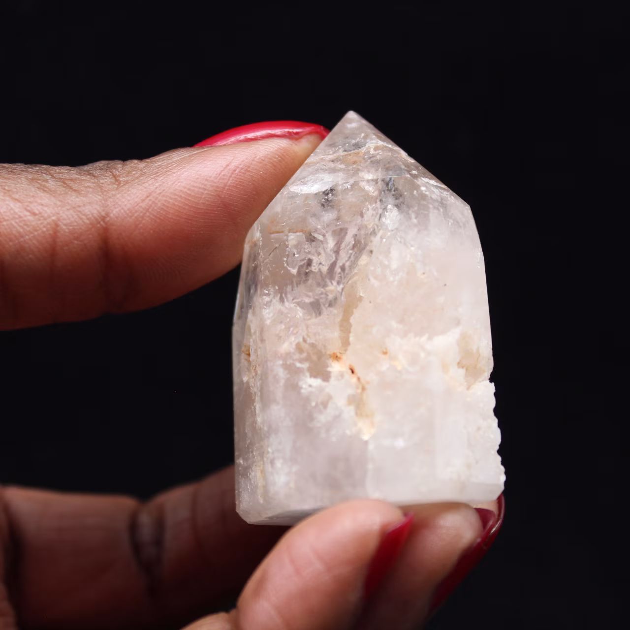 Quartz prism with inclusion