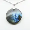 Round labradorite pendant - 2