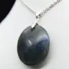 Round labradorite pendant - 2