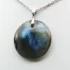 Round labradorite pendant - 1