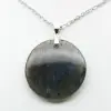 Round labradorite pendant - 2