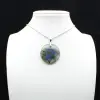 Round labradorite pendant - 8