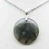 Round labradorite pendant - 2