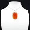 Polished Carnelian Pendant - 0