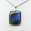 Square labradorite pendant - 1