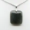 Square labradorite pendant - 2