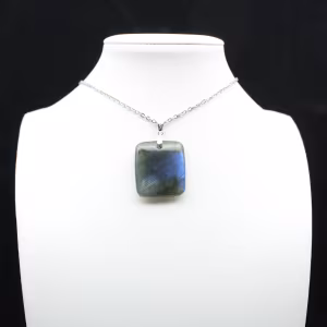 Square labradorite pendant