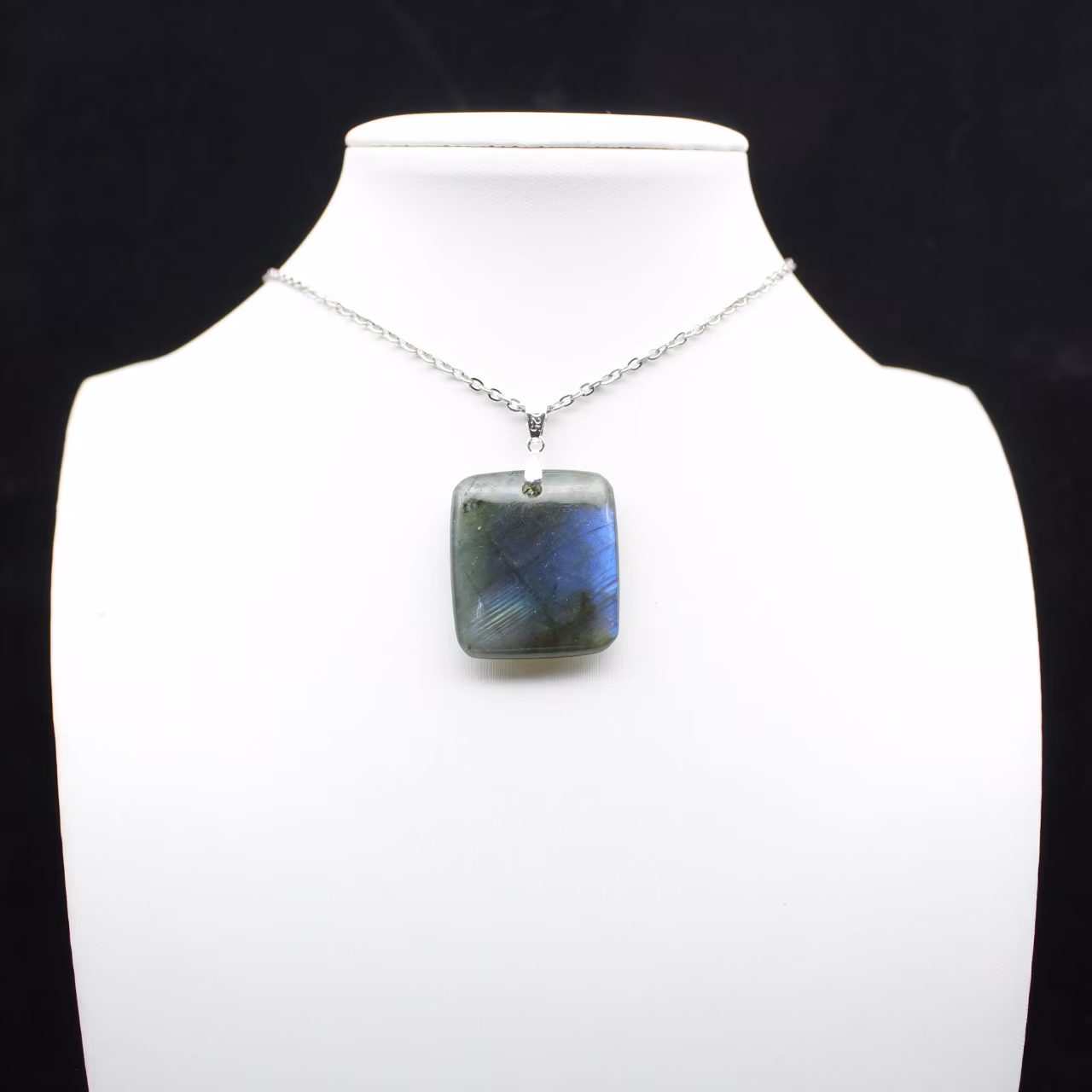 Square labradorite pendant