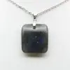 Square Labradorite Stone Pendant - 1