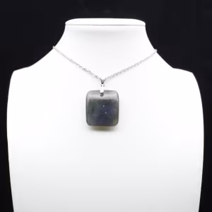 Square Labradorite Stone Pendant