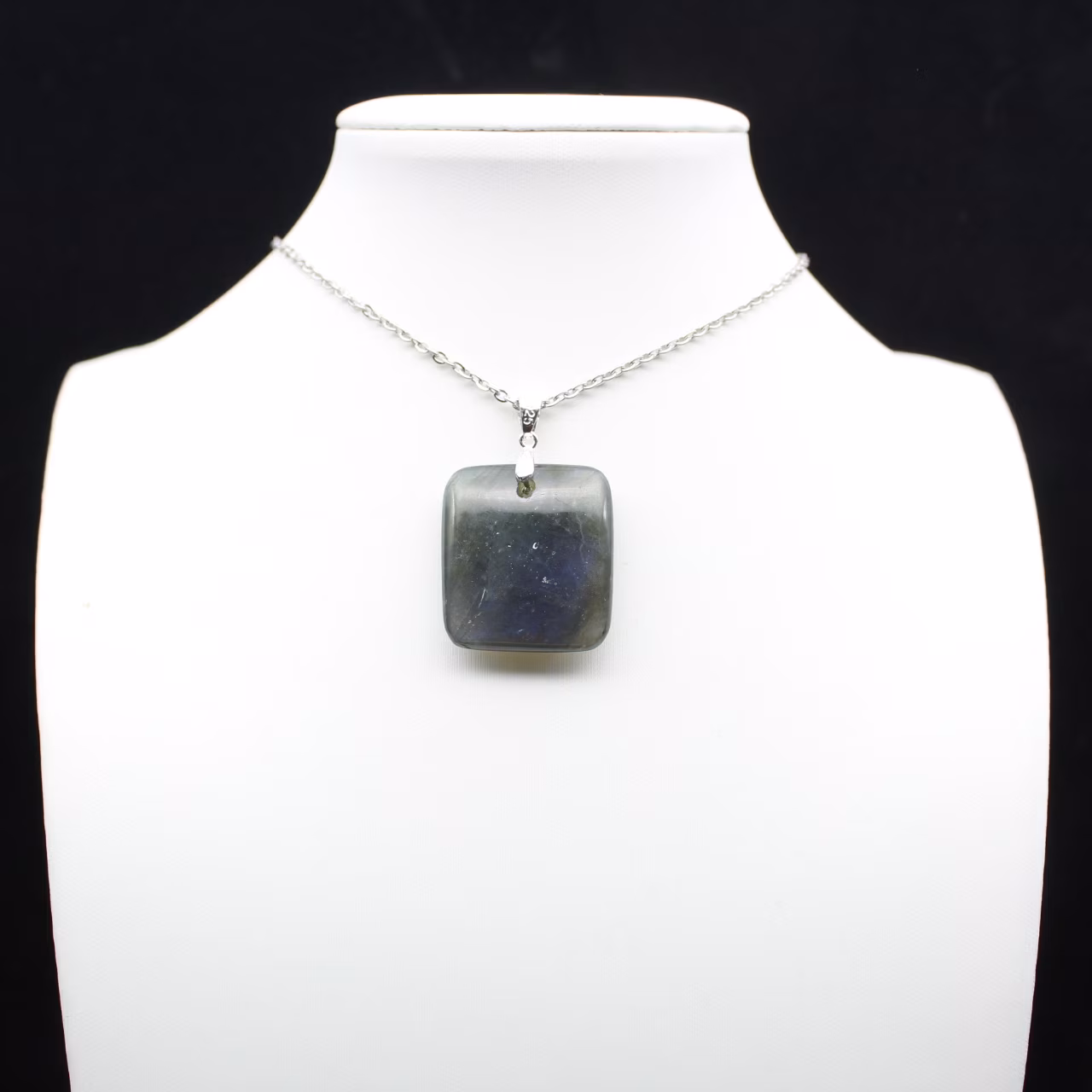 Square Labradorite Stone Pendant
