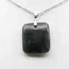 Natural labradorite square pendant - 2