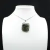 Square pendant in labradorite from Madagascar - 0