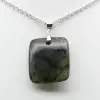 Square pendant in labradorite from Madagascar - 2