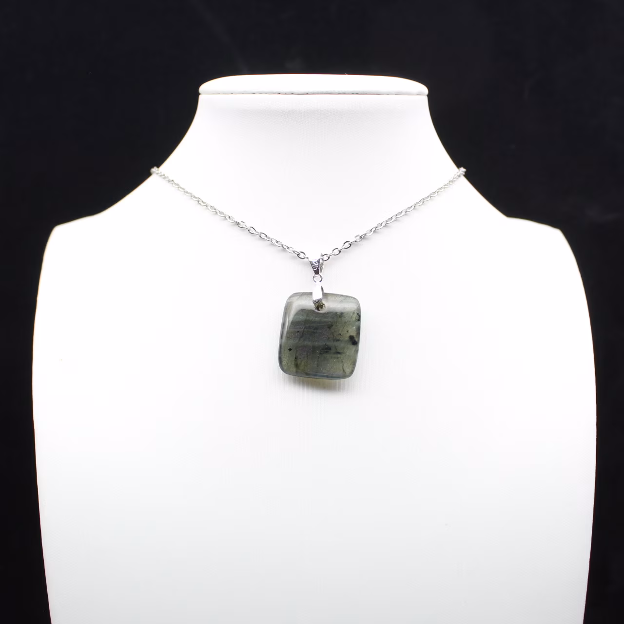 Square labradorite pendant