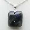 Square labradorite pendant - 1